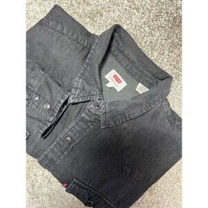 Levi’s Barstow Western Black Denim Pearl Snap Shirt - Men’s Large